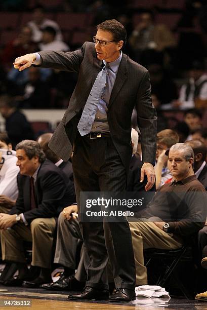 Kiki Vandeweghe, Interm Head Coach of the New Jersey Nets in action against The Utah Jazz during their game on December 16th, 2009 at The Izod Center...