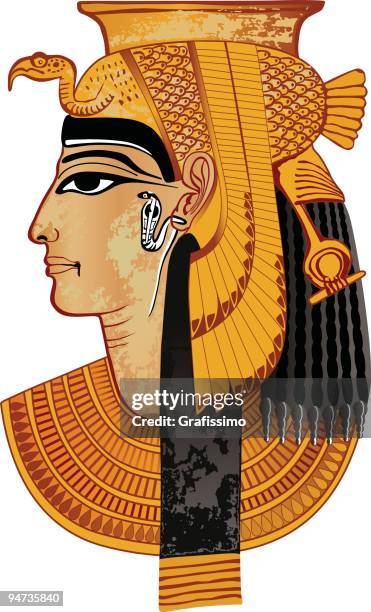egyptian queen - ancient-egyptian-culture stock illustrations