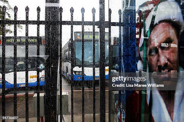 Buses sit parked at the Bondi Junction Bus Depot as bus drivers hold a 24-hour stoppage on December 18, 2009 in Sydney, Australia. Drivers walked out...