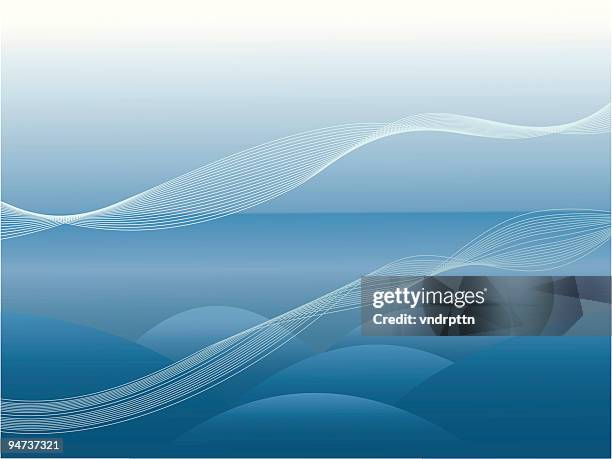 waves - data lake stock illustrations