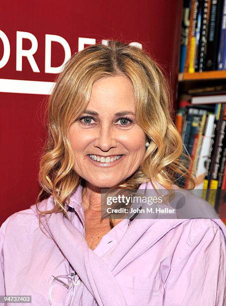 Actress Maureen McCormack signs copies of her new book "Here's The Story" at Borders Books on December 17, 2009 in Northridge, California.