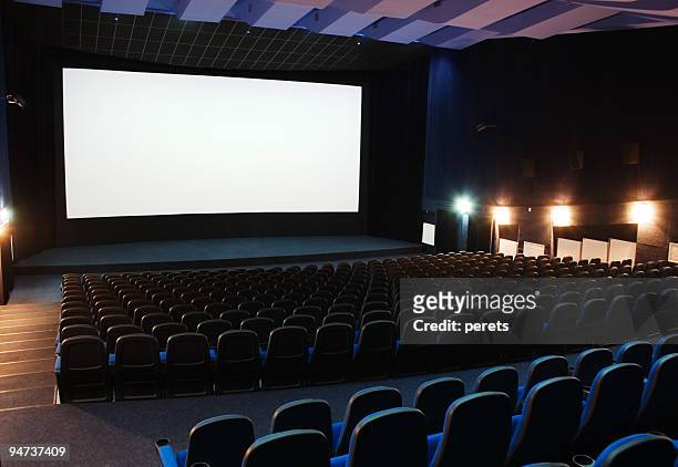 interior view of cinema theater - auditorium stock pictures, royalty-free photos & images
