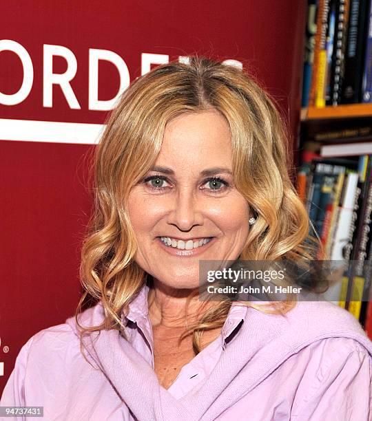 Actress Maureen McCormack signs copies of her new book "Here's The Story" at Borders Books on December 17, 2009 in Northridge, California.