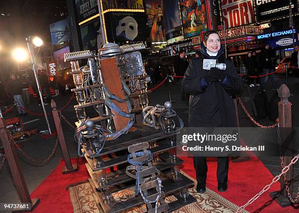 Actress Isabella Rossellini attends a screening of The Babelgum Metropolis Art Prize winning art videos in Duffy Square on December 17, 2009 in New...