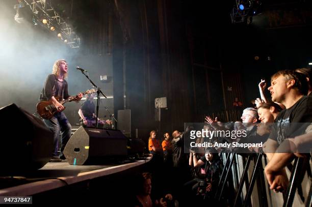 Justin Sullivan of New Model Army performs on stage at The Forum on December 17, 2009 in London, England.