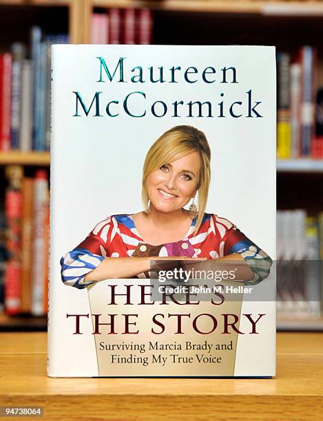 Actress Maureen McCormack signs copies of her new book "Here's The Story" at Borders Books on December 17, 2009 in Northridge, California.