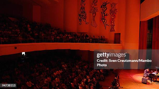 Chucho Valdes, Cuban piano player and five-time Grammy award winner, performs during a concert to present his latest record, "Chucho's Steps" , at...