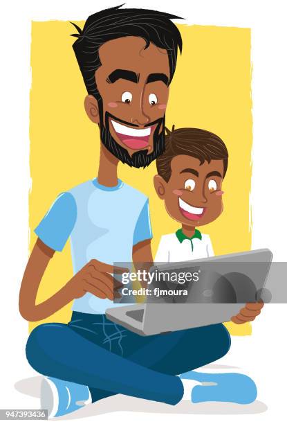 searching with son - boy eye stock illustrations