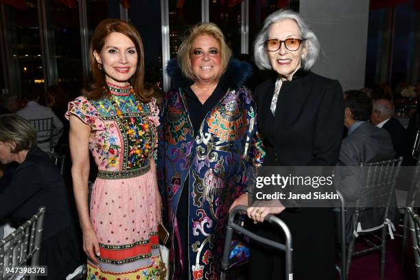 Jean Shafiroff, Joanna Fisher and Barbara Tober attend The Museum of Arts and Design Presents LOOT: MAD About Jewelry on April 16, 2018 at the Museum...