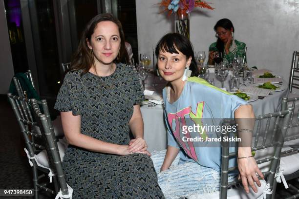 Claire Laporte and Shannon Stratton attend The Museum of Arts and Design Presents LOOT: MAD About Jewelry on April 16, 2018 at the Museum Of Arts And...