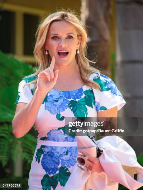 Reese Witherspoon is seen on April 16, 2018 in Los Angeles, California.