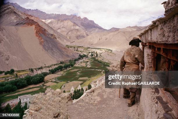 Peasant At Monastery Of Lamayuru In Ladakh, May 1989.