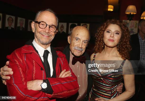 Joel Grey, Original Producer David Black and Bernadette Peters pose at the 50th Anniversary Reunion of the cast of the legendary Broadway Musical...