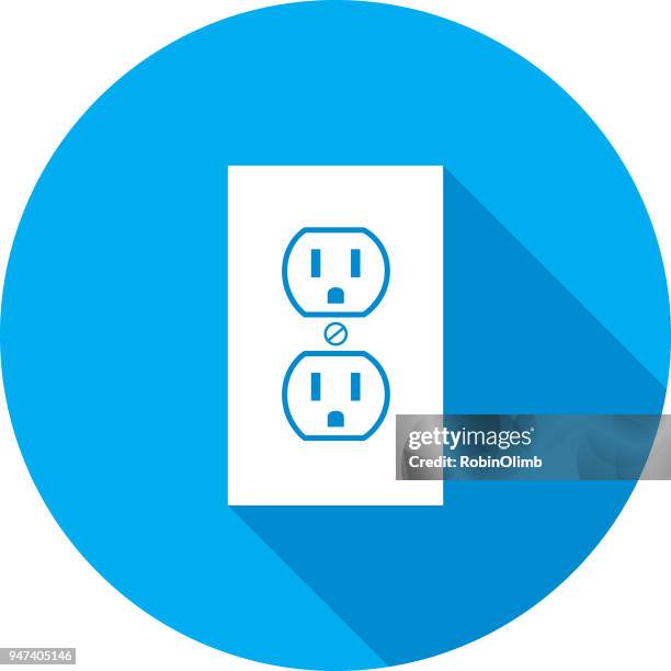 electric outlet icon - wall outlet stock illustrations