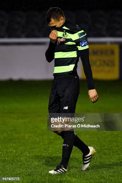 Bray , Ireland - 16 April 2018; Graham Burke of Shamrock Rovers leaves the field after the SSE Airtricity League Premier Division match between Bray...