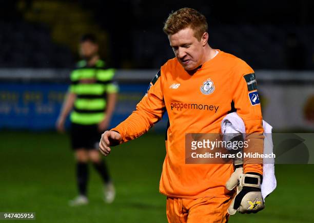 Bray , Ireland - 16 April 2018; Kevin Horgan of Shamrock Rovers leaves the field after the SSE Airtricity League Premier Division match between Bray...