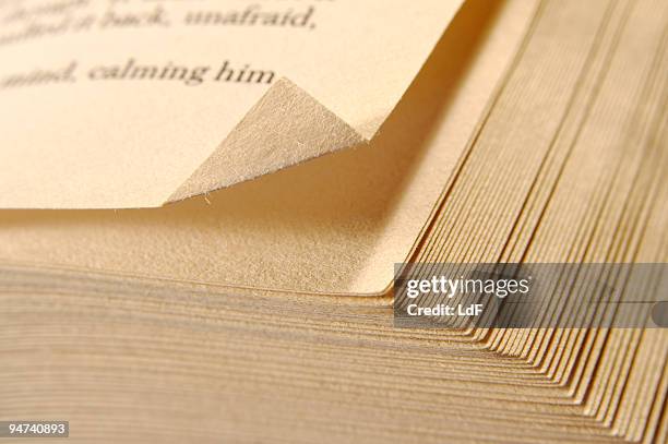 bookmark on a page - corner stock pictures, royalty-free photos & images