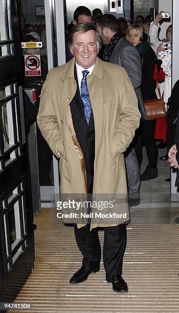 Terry Wogan departs BBC Radio Studios On His Final Day His Radio 2 Show on December 18, 2009 in London, England.