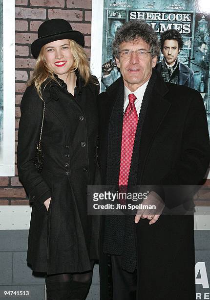 Cody Horn and President of Warner Bros. Alan Horn attend the New York premiere of "Sherlock Holmes" at the Alice Tully Hall, Lincoln Center on...