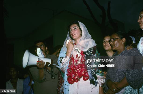 General Zia-ul-Haq releases Benazir Bhutto from jail, many of her followers from Pakistan Peoples Party still remain in prison, September 9, 1986.