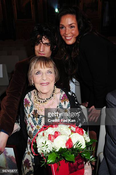Awarded Actor Louis Garrel, actress Lola Dewaere daughter of Patrick Dewaere and Patrick Dewaere's mother Madame Bourdeau attend the Romy Schneider...
