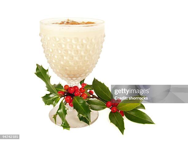 eggnog on white - eggnog stock pictures, royalty-free photos & images