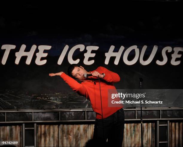 Comedian Collin Moulton performs at the Ice House Comedy Club on December 17, 2009 in Pasadena, California.
