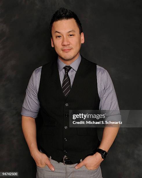 Comedian Eliot Chang poses at the Ice House Comedy Club on December 17, 2009 in Pasadena, California.