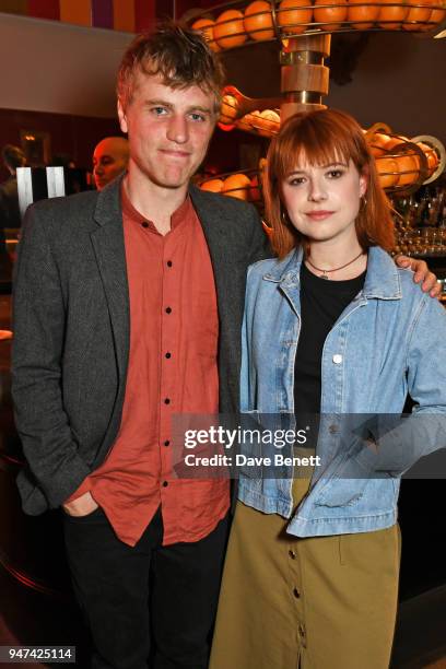 Johnny Flynn and Jessie Buckley attend a special preview screening of "Beast" at the Ham Yard Hotel on April 16, 2018 in London, England.