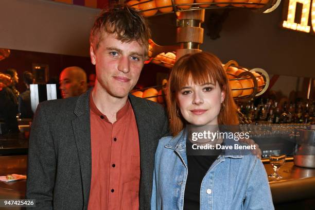 Johnny Flynn and Jessie Buckley attend a special preview screening of "Beast" at the Ham Yard Hotel on April 16, 2018 in London, England.