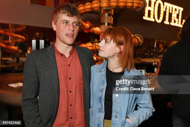 Johnny Flynn and Jessie Buckley attend a special preview screening of "Beast" at the Ham Yard Hotel on April 16, 2018 in London, England.