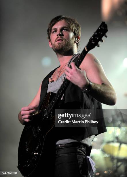 Caleb Followill of Kings Of Leon performs on stage at the Rod Laver Arena on March 13th 2009 in Melbourne, Australia. Kings of Leon