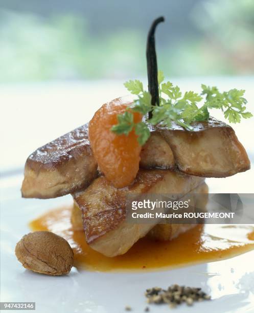 Escalope de Foie Gras de Canard Poêlée, Marmelade d'Abricots Dolce Forte.
