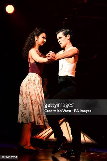 Zizi Strallen and Jonny Labey during a photocall for Baz Luhrmann&Otilde;s Strictly Ballroom The Musical at the Piccadilly Theatre in London.