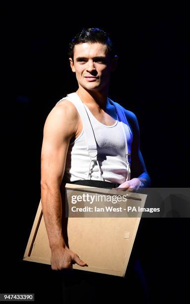 Jonny Labey at a photocall for Baz Luhrmann&Otilde;s Strictly Ballroom The Musical at the Piccadilly Theatre in London.