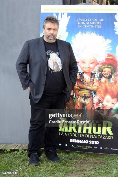 Director Luc Besson attends the "Arthur And The Revenge of Maltazard" photocall at La Casa Del Cinema on December 18, 2009 in Rome, Italy.