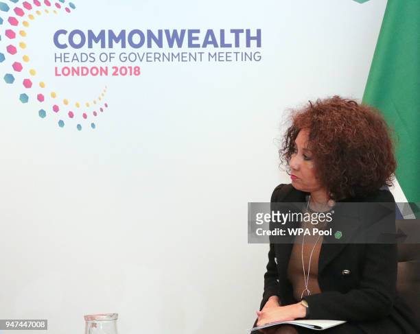 South African Foreign Minister, Minister of International Relations and Co-operation, Lindiwe Sisulu during bilateral talks with Foreign Secretary...