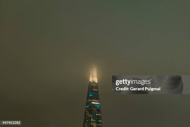 the top of the shard - gerard puigmal stock pictures, royalty-free photos & images