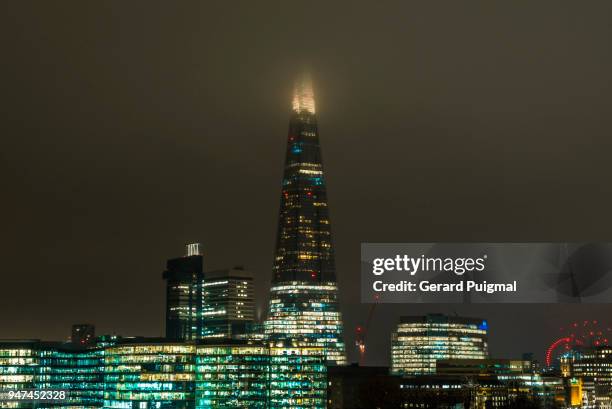 the shard and surrounding buildings in southwark (london) - gerard puigmal stock pictures, royalty-free photos & images