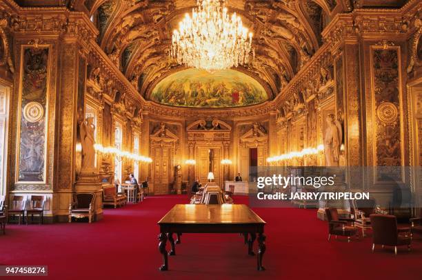 Galerie du Trône, salle de conférence,le Sénat, Palais du Luxembourg, Paris 6 ème arrondissement. Galerie du Trône, salle de conférence,le Sénat,...