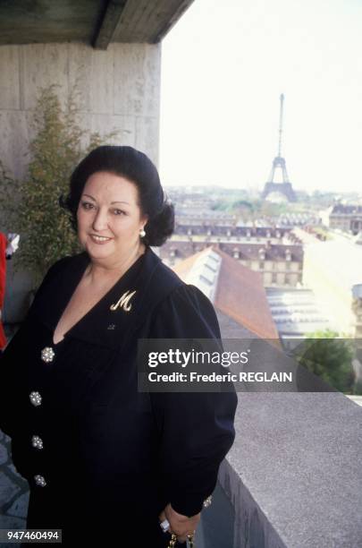 Opera Singer Montserrat Caballe At UNESCO Headquarters, Paris, March 10, 1994.