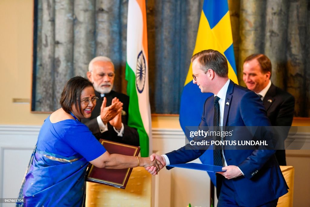 SWEDEN-INDIA-DIPLOMACY-MODI