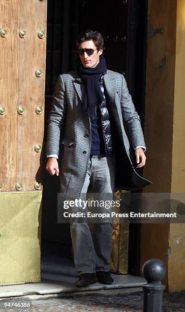 Duke of Feria, Rafael Medina visits the set of 'Knight & Day' at Casa de Pilatos on December 18, 2009 in Seville, Spain. The palace belongs to the...