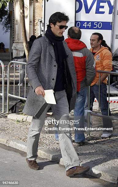 The Duke of Feria, Rafael Medina visits the set of 'Knight and day' at Casa Pilato , on December 18, 2009 in Seville, Spain.