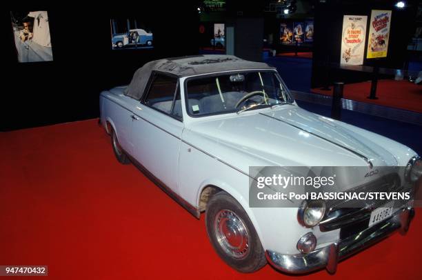 French Peugeot 403 Convertible Of TV Series Colombo At Exhibition Of Cars Stars Of Movie At Paris Car Show, Paris, October 5, 1994.