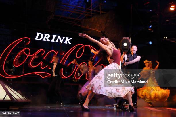 Zizi Strallen and Jonny Labey during a photocall for 'Strictly Ballroom The Musical' at Piccadilly Theatre on April 17, 2018 in London, England.