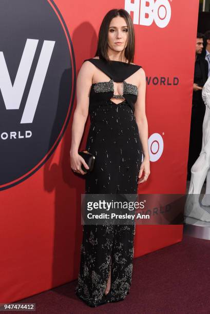 Shannon Woodward attends "Westworld" Season 2 Los Angeles Premiere on April 16, 2018 in Los Angeles, California.