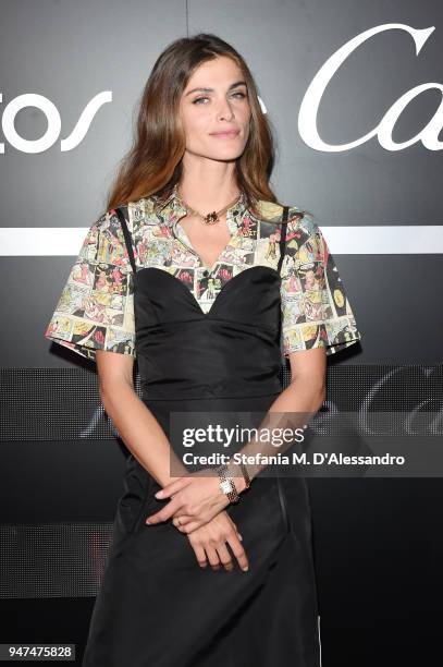 Elisa Sednaoui wearing jewelry by Cartier attends Cartier Legendary Thrill, Cocktail Party on April 16, 2018 in Milan, Italy.
