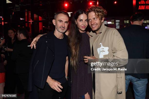 Neil Barrett, Benedetta Mazzini and guest attend Cartier Legendary Thrill, Cocktail Party on April 16, 2018 in Milan, Italy.