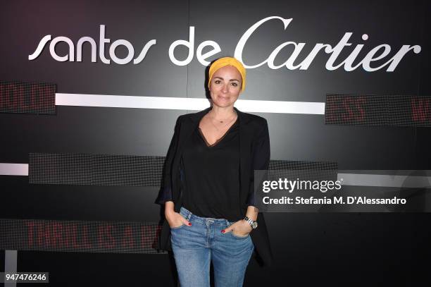 Camila Raznovich attends Cartier Legendary Thrill, Cocktail Party on April 16, 2018 in Milan, Italy.
